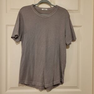 Buck Mason Men T Shirt M Gray Short Sleeve Cotton Army Minimal